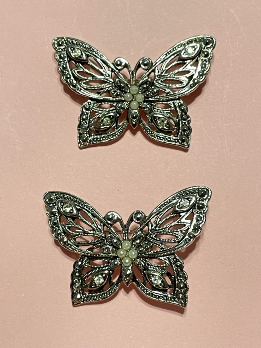 Vintage Signed Avon Butterfly Brooches Set #9645 you get both